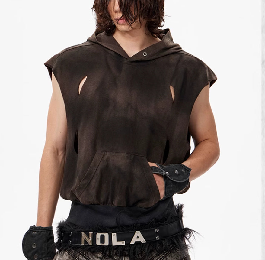 Waste Soil Wind Short Hood Vest
